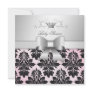 311-Blackberry Precious Pink Damask | Baby Shower Custom Announcement