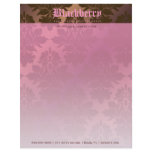 311-Blackberry "Pure"  ChocolateTruffle Damask Customized Letterhead
