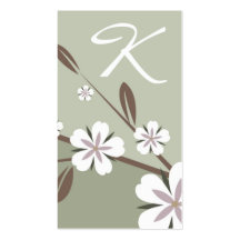 311-Blossom Beauty | Subtle Green Business Cards