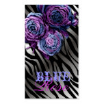 311-Blue Flame | Rose Zebra Business Card Template