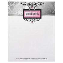311 Blush Pink Damask Shimmer Letterhead Template