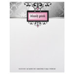 311 Blush Pink Damask Shimmer Letterhead Template