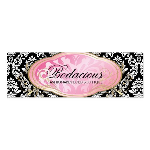 311 Bodacious Boutique Black Hang Tag Business Card (front side)