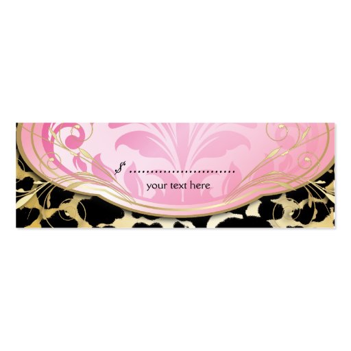 311 Bodacious Boutique Golden Leopard Hang Tag Business Card (back side)