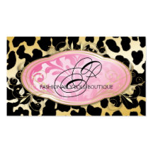 311 Bodacious Boutique Golden Leopard Spots Business Cards