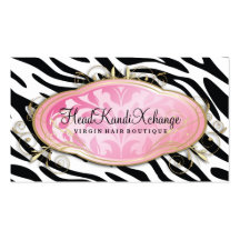 311 Bodacious Boutique Golden Zebra Stripes Business Card