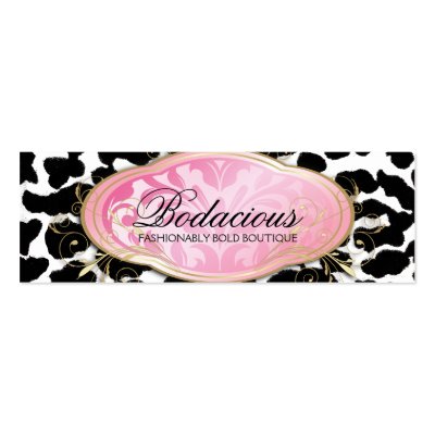311 Bodacious Boutique Leopard Hang Tag Business Card by Jill311