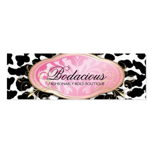 311 Bodacious Boutique Leopard Hang Tag Business Card (front side)