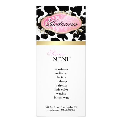 311 Bodacious Boutique Leopard Loyalty Card Rack Card Template by Jill311