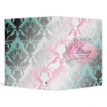 311 Bodacious Damask Shimmer Turq Pink Binders