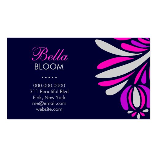 311-BOLD & BEAUTIFUL NAVY BUSINESS CARD (back side)