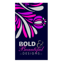 311-BOLD & BEAUTIFUL NAVY BUSINESS CARD
