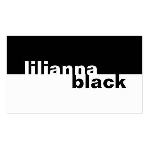 311-Boldly Simplistic | Black Business Card