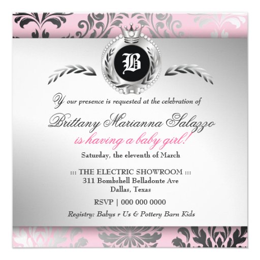 311 Bombshell Belladonte Sweet Pink Personalized Invitations