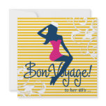 311-Bombshell Silhouette Nautical Theme Personalized Announcements