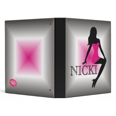 311-Bombshell Silhouette Square Pink Fade Binder by Jill311