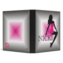 311-Bombshell Silhouette Square Pink Fade Binder