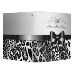 311-Bow-licious Black Leopard Vinyl Binders