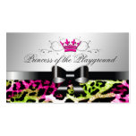 311 Bow-licious Hot Lime Pink Leopard Business Card Templates