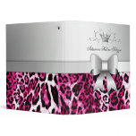 311-Bow-licious Hot Pink Leopard Binder