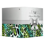 311-Bow-licious Leopard Paradise Lime Binders