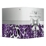311-Bow-licious Leopard Violet 3 Ring Binder
