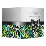 311-Bow-licious Paradise Lime Leopard Vinyl Binders