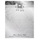 311-Bow-licious Shimmer Sugar Damask Letterhead