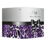 311-Bow-licious Violet Leopard Binders