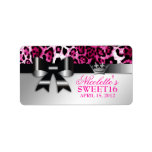 311 Bowlicious Hot Pink Leopard Address Label