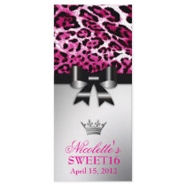 311 Bowlicious Hot Pink Leopard Rack Card Template