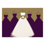 311-Bridal Party | Eggplant & Gold Personalized Invitations