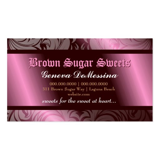 311-Brown Sugar Sweets Business Cards (back side)