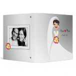 311-Brunette Bride - Silver Background Vinyl Binders