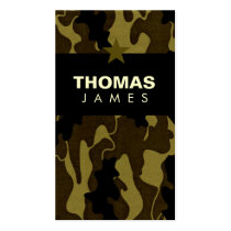 311-CAMO STAR CREAM BUSINESS CARDS
