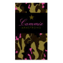 311-CAMO STAR PINK business cards