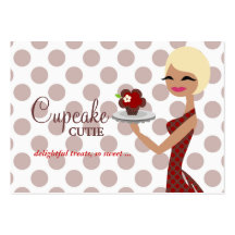 311 Candie Cupcake Blond Bob Red Business Cards