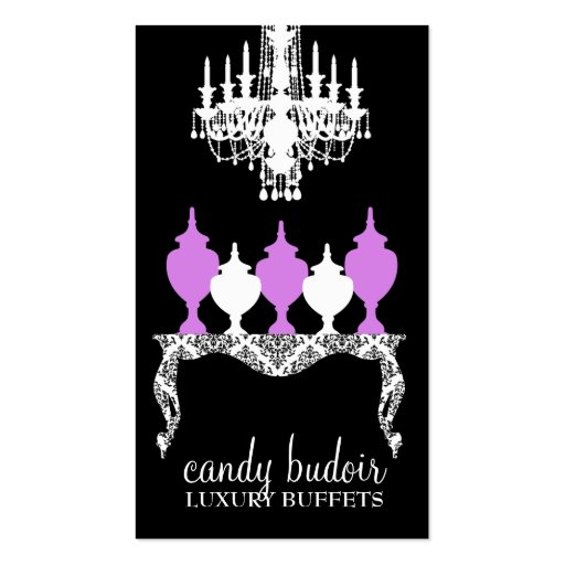 311 Candy Budoir Purple Rococo Business Cards (front side)