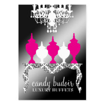 311 Candy Budoir Rococo Black Shimmer Business Cards