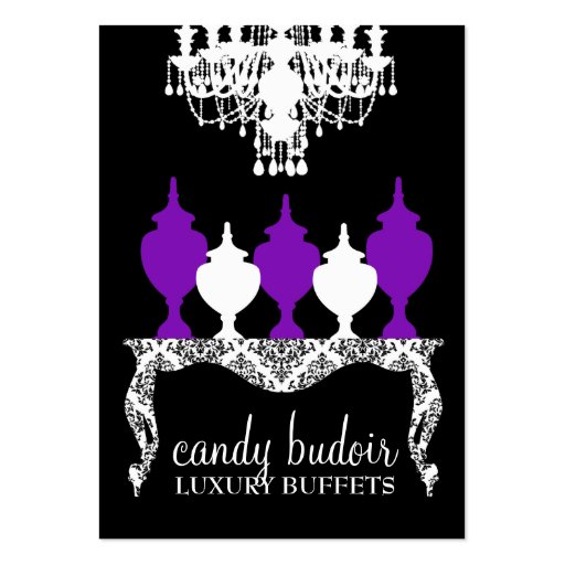 311 Candy Budoir Rococo Deep Purple Business Card Template (front side)