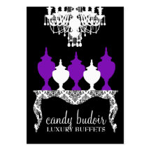 311 Candy Budoir Rococo Deep Purple Business Card Template