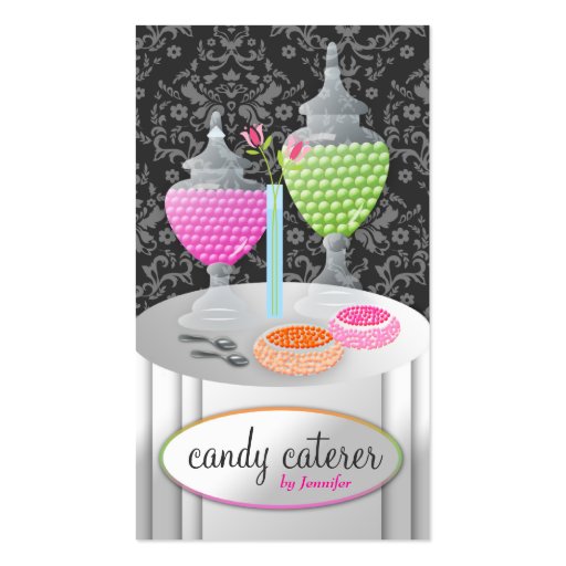 311-Candy Caterer Business Card Templates (front side)