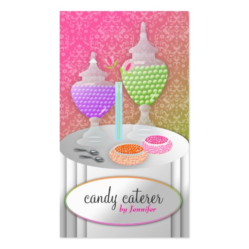 311 Candy Caterer Purple Lollipop Fade Business Card (front side)