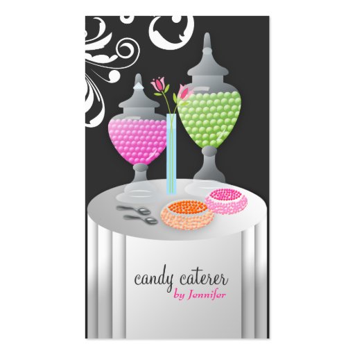 311-Candy Caterer Version 2 Swanky Swirls Business Card Templates