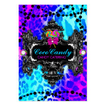 311 Candy Wonderland Leopard Business Card Template