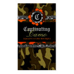 311-CAPTIVATING CAMO ORANGE BUSINESS CARD