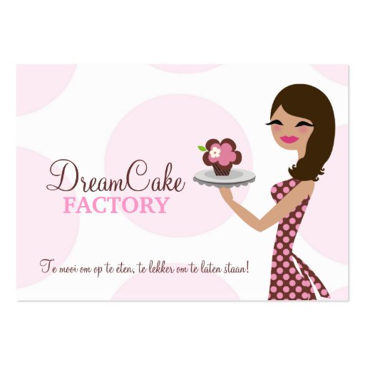 311 Carlie the Cupcake Cutie Brunette BusinessCard Business Cards (front side)