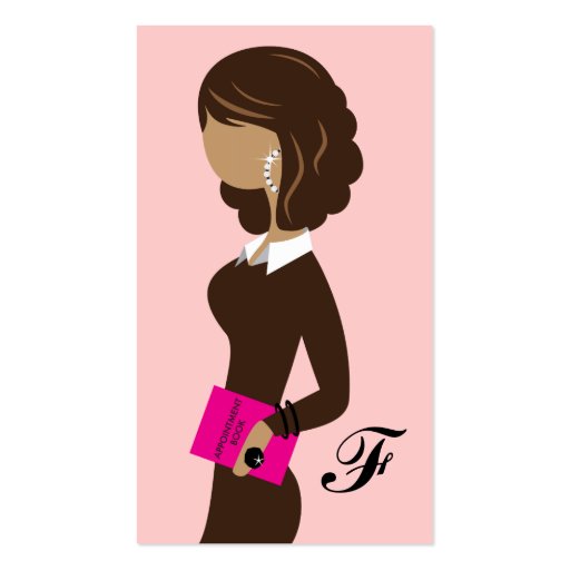 311 CEO Fashionista Appointment Book Business Card (front side)