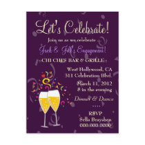 311-CHAMPAGNE CELEBRATION PURPLE postcards by Jill311 311-CHAMPAGNE CELEBRATION PURPLE postcards