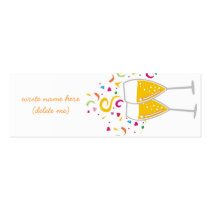 311-Champagne Toast Name / Place Card business cards